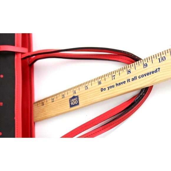 LRG Kate Spade NY BROWN CANVAS PINK LEATHER TRIM TOTE SHOULDER BAG HANDBAG PURSE - Picture 13 of 13